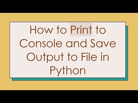 How to Print to Console and Save Output to File in Python