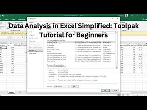 Data Analysis in Excel Simplified: Toolpak Tutorial for Beginners