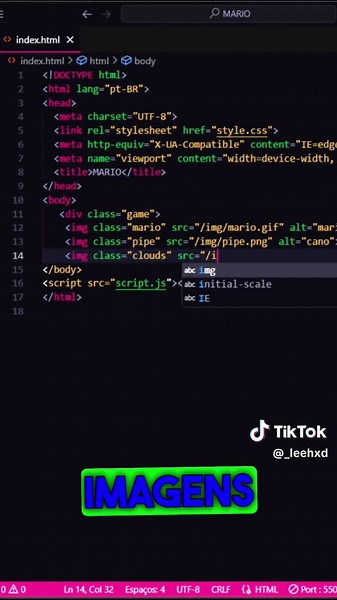 Criação de Mini Game do Mario com HTML, CSS e JavaScript