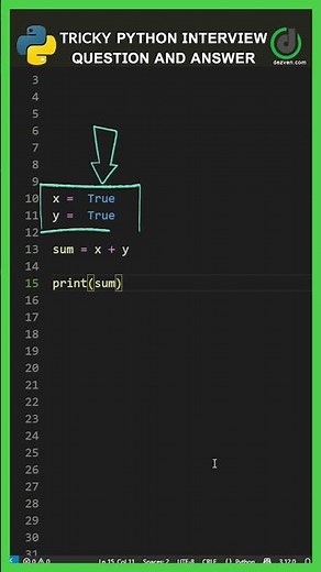 Python Interview Question #4 🐍 | Python Boolean | Python True | python interview topics