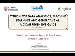 WEEK 1 - LECTURE 4 - Python Basics : Data Types