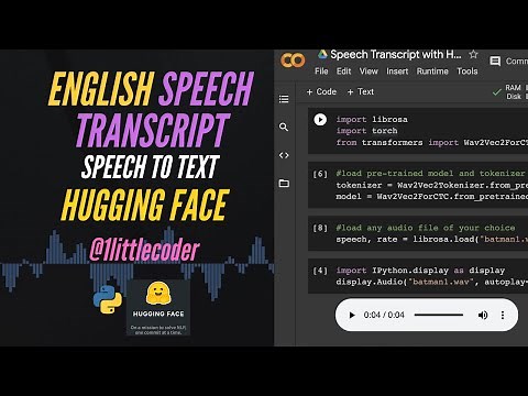 English Audio Speech-to-Text Transcript with Hugging Face | Python NLP