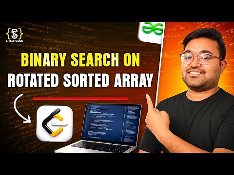 Binary Search on Sorted Rotated Array | Java plus DSA Placement | FAANG