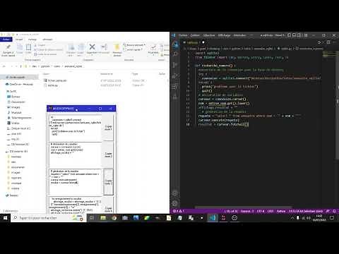 tuto python : ouvrir une base de données SQLite et l'exploiter (avec interface graphique tkinter)
