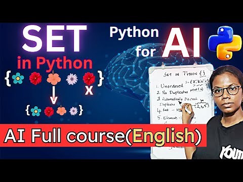 Day 11 Part 1 – Sets in Python Explained | AI Course in English | Python for Beginners