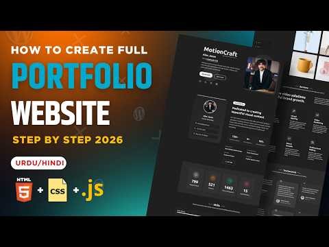 How to Make Portfolio Website Using HTML CSS JavaScript | Personal Portfolio Website 2026