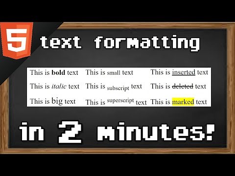 Learn HTML text formatting in 2 minutes 💬