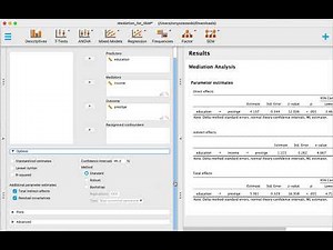Simple Mediation Analysis in JASP