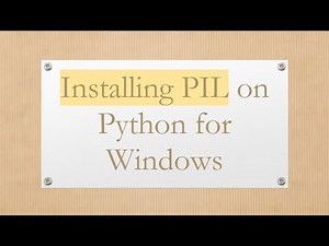 Installing PIL on Python for Windows