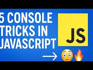 5 Console tricks in JavaScript you never knew 😳🔥