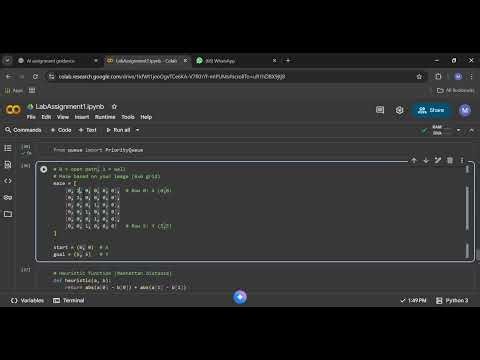 A* Search Algorithm in Python | Maze Pathfinding | Artificial Intelligence