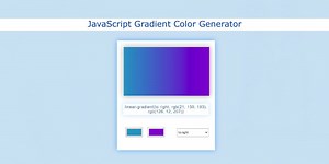 Gradient Color Generator with JavaScript & HTML