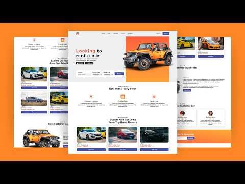 How To Make Responsive Car Rental Website Using HTML CSS And JS
