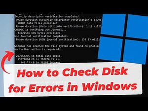 How to Check Disk for Errors using Command Prompt (CHKDSK) in Windows