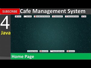 4. Cafe Management System in java - Home Page (JFrame, Mysql Database, Netbeans IDE)