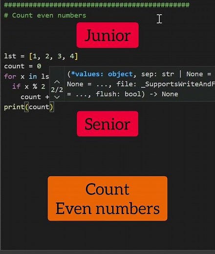 How to count even numbers in Python?