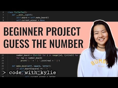 Guess the Number Beginner Python Tutorial | Learning Python for Beginners | Code with Kylie #8