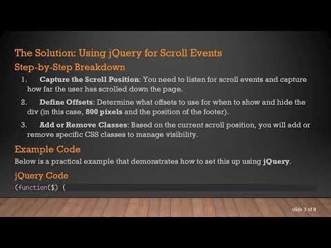 How to Add and Remove Classes Based on Scroll Position in jQuery