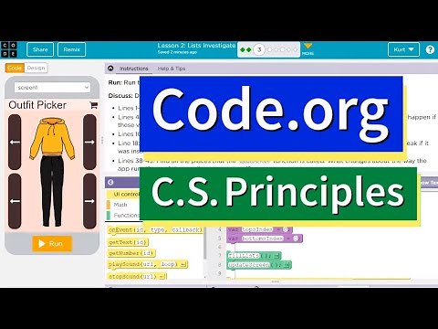 Code.org Lesson 2.1 Lists Investigate | Tutorial with Answers | Unit 6 C.S. Principles