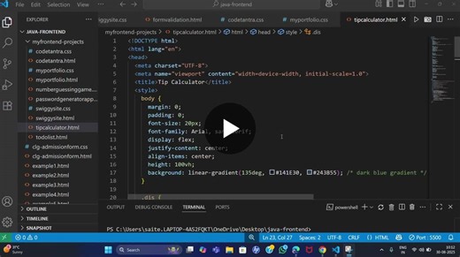 ✨ Thrilled to share my new project — a Tip Calculator built using HTML, CSS, and JavaScript.this project helps users quickly calculate tips and split bills among friends with ease. Working on this… | koppala sairekha