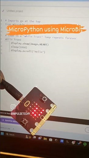 MicroPython using MicroBit | How to use microbit using makecode #microbit #shorts #micropython