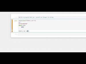 #write a program that can convert an integer to string