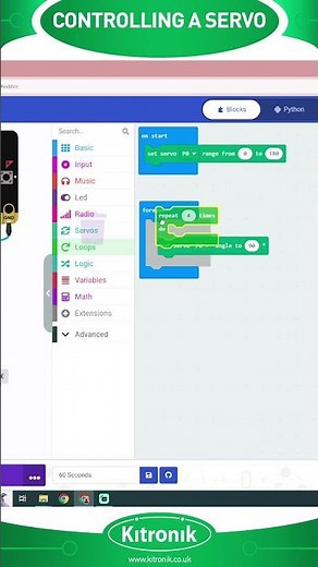 BBC micro:bit coding in 60 seconds - Controlling a Servo