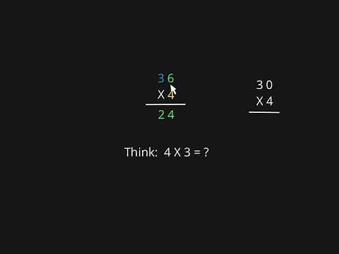 2 digit x 1 digit expanded algorithm