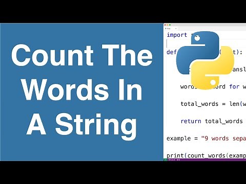 Count The Words In A String | Python Example