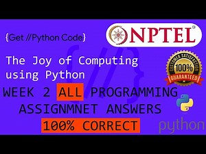 NPTEL The Joy of Computing Using Python Week 2 All programming assignment Answers