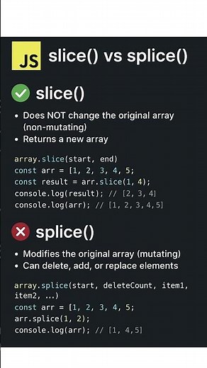 Slice vs Splice – Key Differences in JavaScript Explained