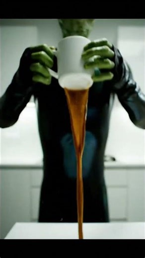 Alien Tries Coffee and VIBRATES Uncontrollably!