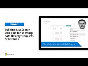 Building List Search web part for showing data flexibly from lists or libraries