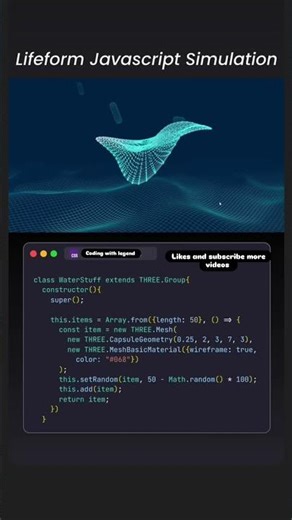 JavaScript Lifeform Simulation 😲 | Amazing Coding Animation #shorts