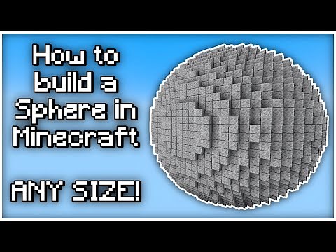 🌐How to Build a PERFECT Sphere of ANY SIZE in Minecraft!