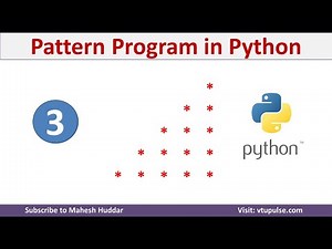 3. Half Pyramid (Right) Star Pattern | Left Triangle pattern program in Python by Mahesh Huddar