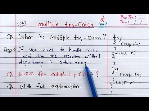 multiple try catch block in java | Learn Coding
