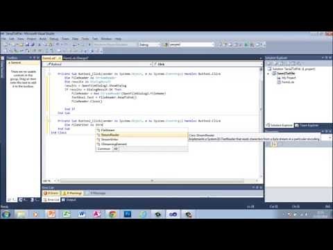Visual Basic. VB (Open & Save) Reading & Writing to .txt files. Early Programming.
