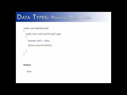 Data Types Part 5: boolean (Java)