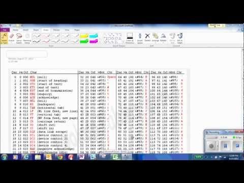 ASCII Encoding Letters
