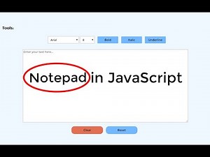 Create Notepad in JavaScript - JavaScript Tutorial