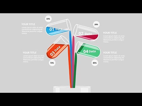 Animated 4 Glass Test Tubes Infographic Slide in PowerPoint