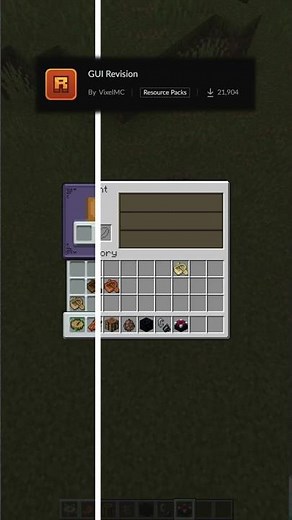 Minecraft: GUI Revision (Texture Pack) #shorts