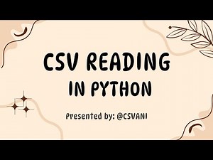 👉 Install CSV Module & Read CSV Files in Python | Step-by-Step Python CSV Tutorial