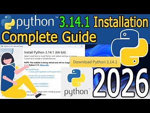 How to Install Python 3.14.1 on Windows 10/11 [ 2026 Update ] Python Programming | Demo Programs