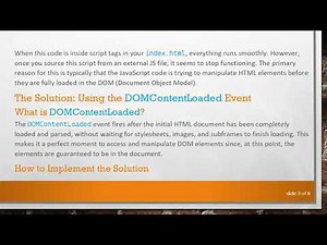 Why Your JavaScript Code Works in HTML but Not in External Files: A Simple Fix