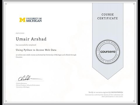 Using Python to Access Web Data (coursera)