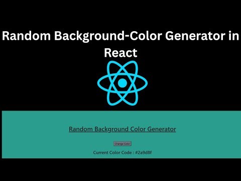 Random Background Color Generator | React JS Project | Beginner Friendly Mini Project