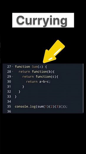 Currying in JavaScript explained in 1 Minute #nestedcoding