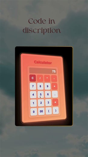 Calculator App 🧮 | HTML CSS JavaScript